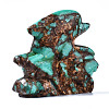 Dolphin Assembled Natural Bronzite & Synthetic Aqua Terra Jasper Model Ornament G-N330-37B-4