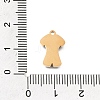 304 Stainless Steel Enamel Pendants STAS-E531-02G-3
