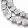 Electroplated Non-magnetic Synthetic Hematite Beads Strands G-P392-T01-2