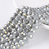 Electroplate Glass Beads Strands EGLA-A034-J10mm-Y02-1