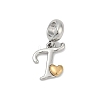 Brass European Dangle Charms LS-KK-Z097-01T-GP-1