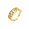 Rack Plating Brass Micro Pave Cubic Zirconia Cuff Finger Rings for Women RJEW-M028-105G-4