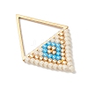 MIYUKI Glass Seed Beaded Rhombus Pendants PALLOY-MZ01127-4