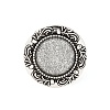 Vintage Adjustable Iron Finger Ring Components Alloy Cabochon Bezel Settings PALLOY-O039-08AS-3