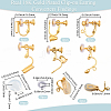 Brass Clip-on Earring Converters Findings KK-BBC0021-50G-2