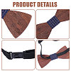 1Pc Wood Bow Ties for Bridegroom AJEW-CA0004-59B-4