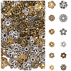 360Pcs 12 Styles Tibetan Style Alloy Bead Caps TIBE-SC0002-30-6