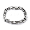 304 Stainless Steel Cable Chains Bracelets for Men BJEW-U017-01P-4