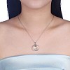 Trendy 925 Sterling Silver Pendant Necklace NJEW-BB30718-4