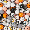 160Pcs 11 Styles Printed Cat & Dog Wood Beads WOOD-TA0001-74-3