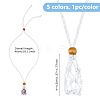 5Pcs 5 Colors Adjustable Waxed Cord Macrame Pouch Necklace Making for Gemstone Nuggets NJEW-DC0001-17-2