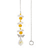 3Pcs Leaf Glass Hanging Suncatchers HJEW-TADJ0015-2