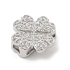 Brass Micro Pave Cubic Zirconia Slide Charms ZIRC-I068-06P-01-2