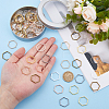 72Pcs 6 Styles Brass Open Back Bezel Linking Rings FIND-HS0001-49-3