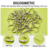 DICOSMETIC 20Pairs 304 Stainless Steel Leverback Earring Findings STAS-DC0007-32-4
