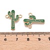 Rack Plating Alloy See Greem Enamel Connector Charms ENAM-N056-349G-3