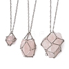 3Pcs 3 Sizes 304 Stainless Steel Singapore Chain Macrame Pouch Necklace Making NJEW-JN05066-5