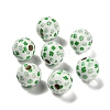 St. Patrick's Day Series Printed Schima Wood European Beads WOOD-V002-01G-1