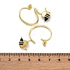 Brass Bees Stud Earrings EJEW-C130-03G-5