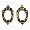 Zinc Alloy Link Cabochon Settings PALLOY-WH0001-35AB-2