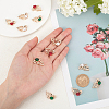 12Pcs 3 Colors Glass Pendants GLAA-SC0001-36-3