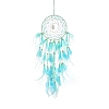 Woven Web/Net with Feather Hanging Ornaments HJEW-G025-03A-1