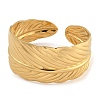 Real 18K Gold Plated 304 Stainless Steel Cuff Bangles BJEW-L695-001G-02-2