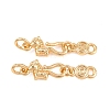 Brass S-Hook Clasps KK-L274-07G-1