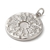 Non-Tarnish 304 Stainless Steel Pendant Cabochon Settings STAS-K263-45P-2