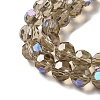 Electroplate Transparent Glass Beads Strands EGLA-A035-T6mm-L16-3