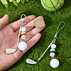 2Pcs 2 Styles Golf Plastic & Alloy Pendant Decorations HJEW-BM0001-40-3