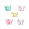 Opaque Acrylic Imitation Pearl Beads Pendants PALLOY-JF04296-02-1