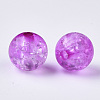Transparent Crackle Acrylic Beads CACR-N002-05-2
