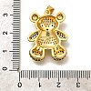 Rack Plating Brass Micro Pave Cubic Zirconia Pendants KK-L226-006G-02-3