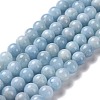 Natural Aquamarine Beads Strands G-P342-10B-8mm-AB+-1