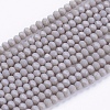 Opaque Solid Color Glass Bead Strands GLAA-F076-A07-1