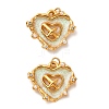 304 Stainless Steel Enamel Pendants STAS-U061-21G-01-1