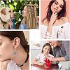  8Pcs 8 Style Rainbow & Cloud & Heart Enamel Dangle Leverback Earrings for Women HJEW-NB0001-35-6