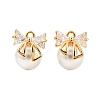 Brass Micro Pave Cubic Zirconia Charms KK-F902-05G-1