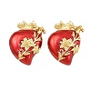 Brass Enamel Pendants KK-CBACBC6-02B-G-1