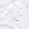 Heart Glass Pendant Necklaces & Stud Earrings Sets SJEW-LP0001-35-3