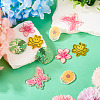 10Pcs 5 Style Transparent Acrylic Pendants TACR-TA0001-32-4