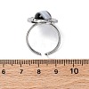 Oval Natural Banded Agate Finger Rings RJEW-M063-01P-18-5