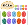 600Pcs 10 Colors Transparent Acrylic Beads MACR-YW0001-83-2