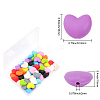 CHGCRAFT 48Pcs 12 Colors Food Grade Eco-Friendly Silicone Beads SIL-CA0001-43-2