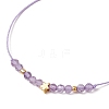 Natural Round Amethyst Beads Braided Bead Bracelets for Women BJEW-JB11655-04-3