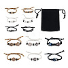 6Pcs Adjustable Braided Waxed Polyester Cord Macrame Pouch Bracelet Making BJEW-FW0001-04-1