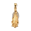 304 Stainless Steel Micro Pave Clear Cubic Zirconia Big Pendants SA-CBA8660-02G-1
