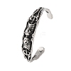 Skeleton 304 Stainless Steel Cuff Bangles for Women BJEW-C148-07AS-4