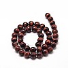 Natural Red Tiger Eye Round Bead Strands X-G-P072-52-4mm-2